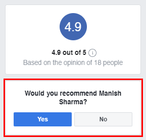 How to recommend manish sharma on facebook