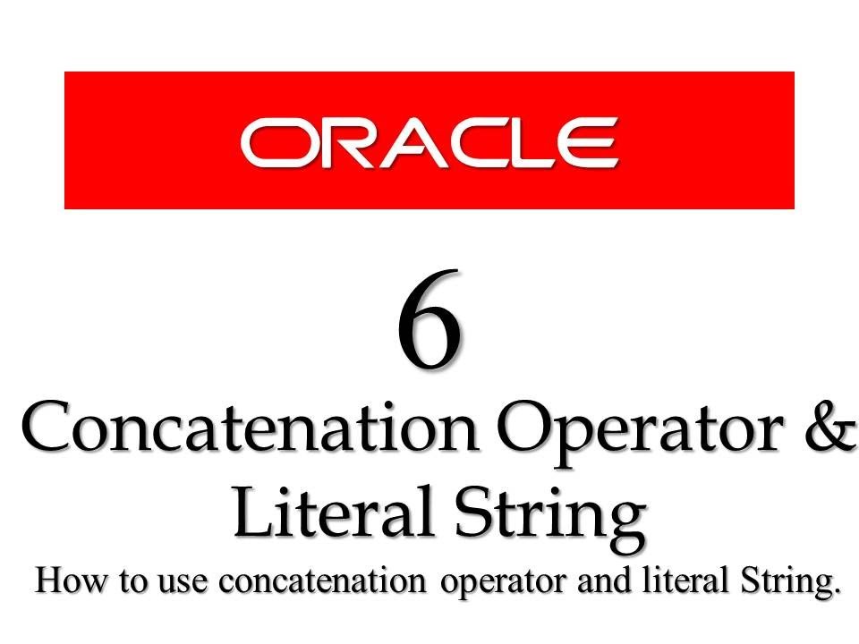 how to Use Concatenation Operator by manish sharma