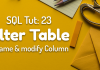 How To Rename & Modify A Column Using SQL Alter Table how to rename and modify column using alter table by manish sharma