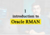 Introduction To Oracle RMAN